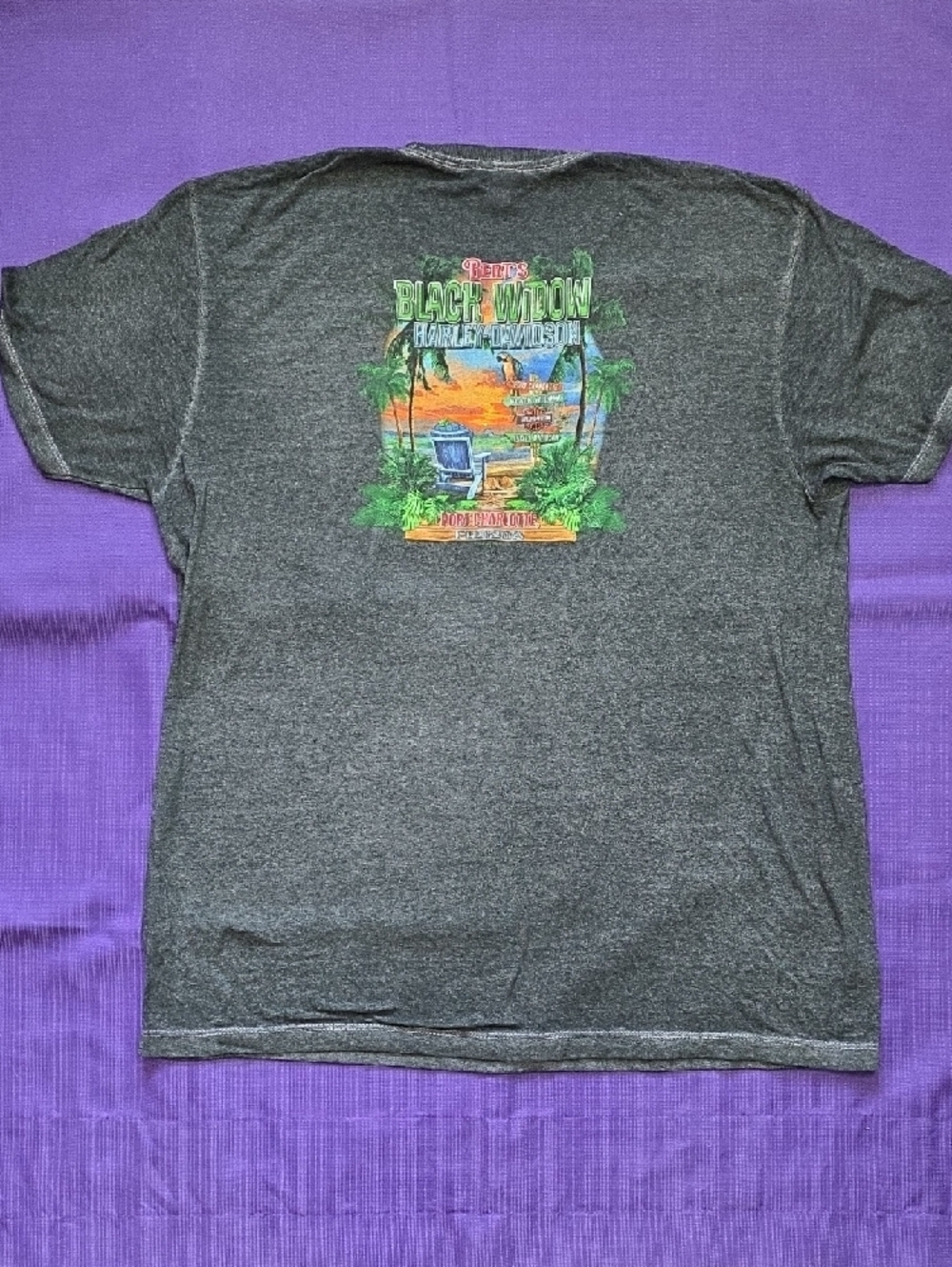Harley-Davidson Charcoal Gray 'Freedom Machine' Short Sleeve Tee - Picture 6 of 8